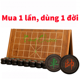 Bộ cờ tướng xịn bằng gỗ trắc khắc âm, bàn đàn hương đỏ